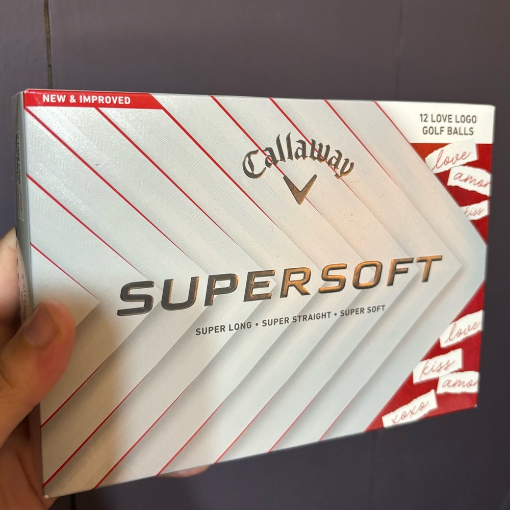 BNIB Callaway Supersoft Golf Balls 12-pk LOVE DESIGN LIMITED EDITION